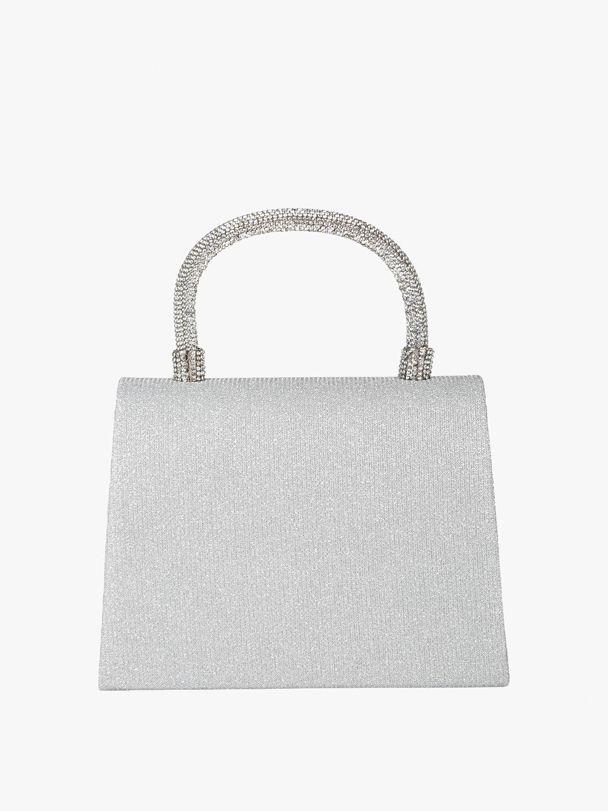 Borsa elegante in lurex con manico strass Solada