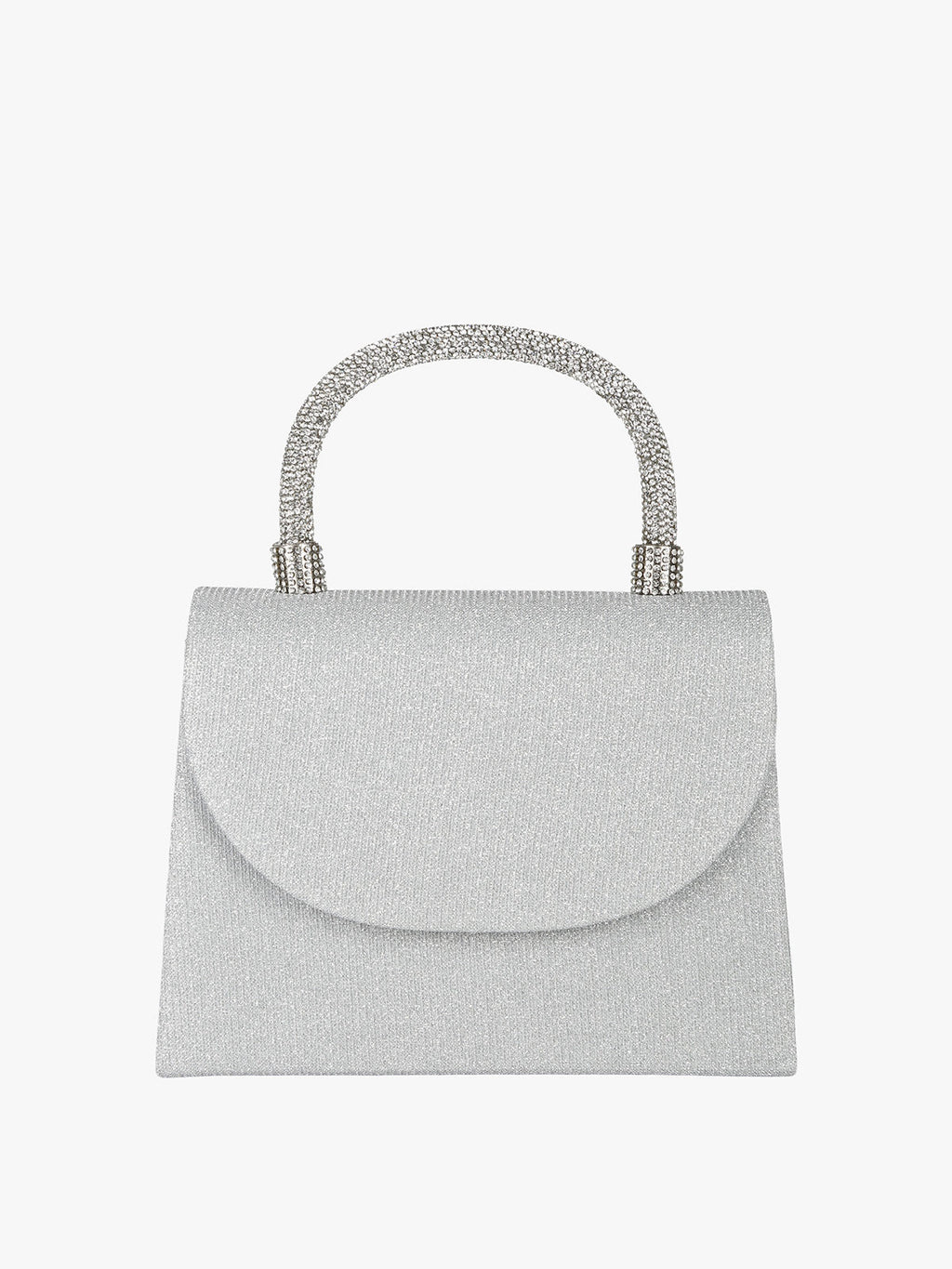 Borsa elegante in lurex con manico strass Solada