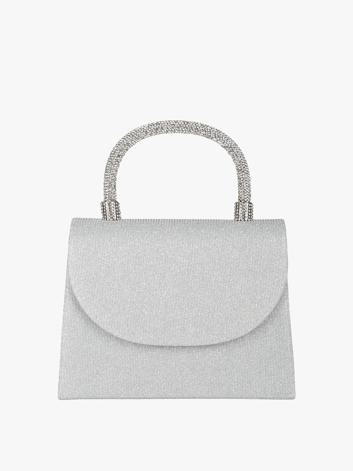 Borsa elegante in lurex con manico strass Solada