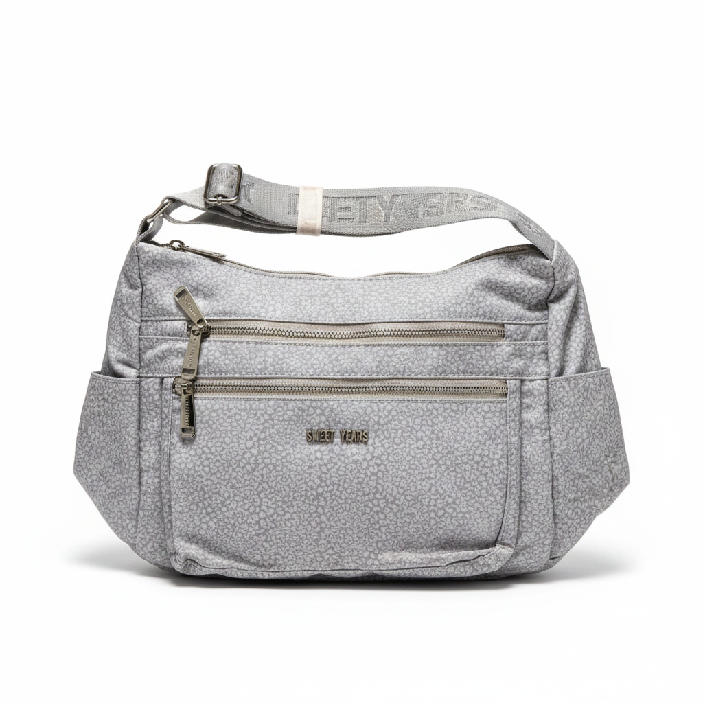 Tracolla Sweet Years grigio argento fantasia, vista frontale