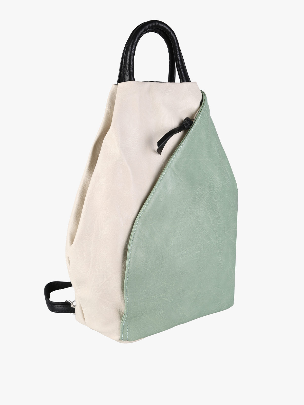 Zaino in ecopelle bicolore Solada — Acqua marina