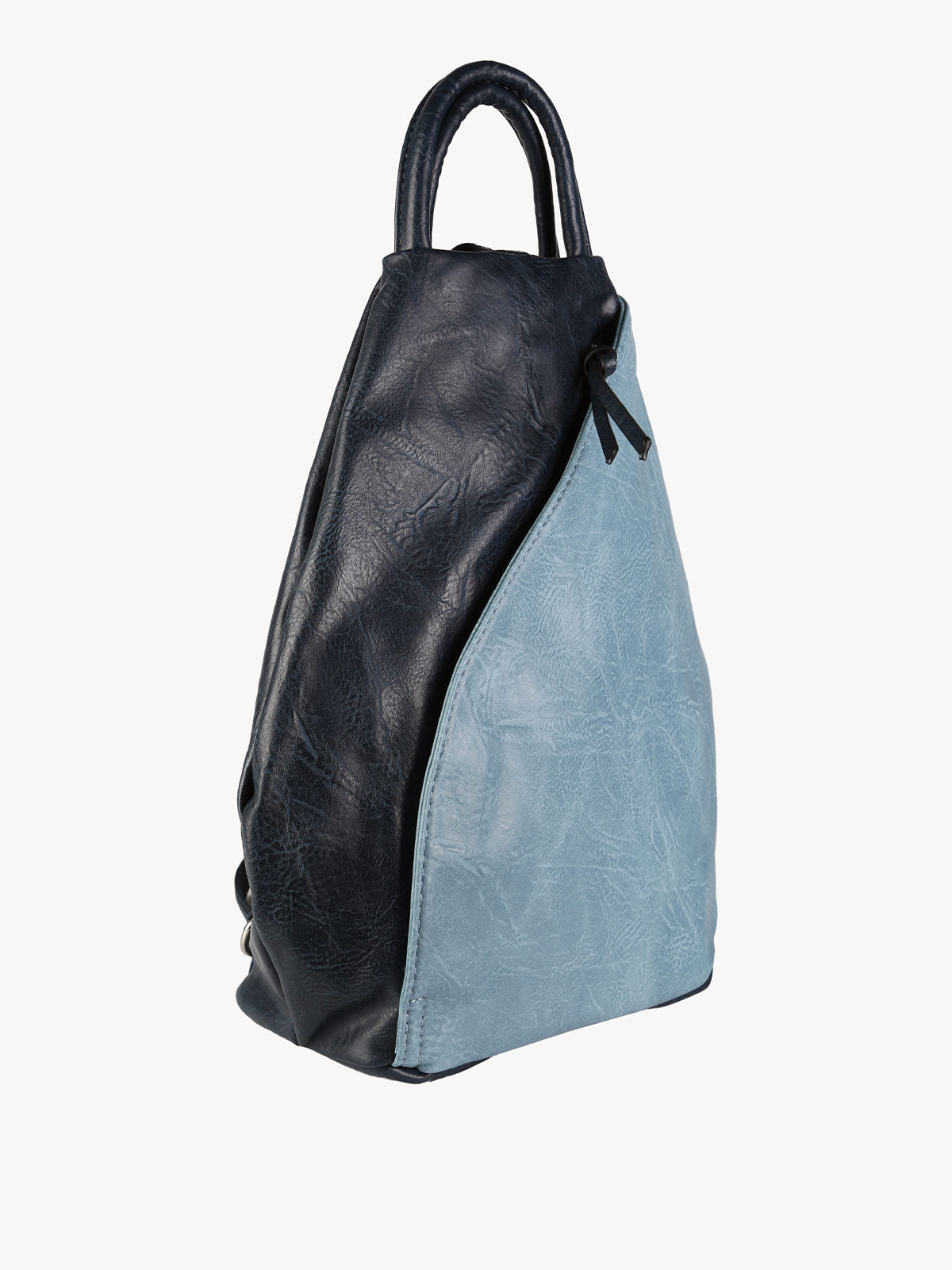 Zaino in ecopelle bicolore Solada — Azzurro