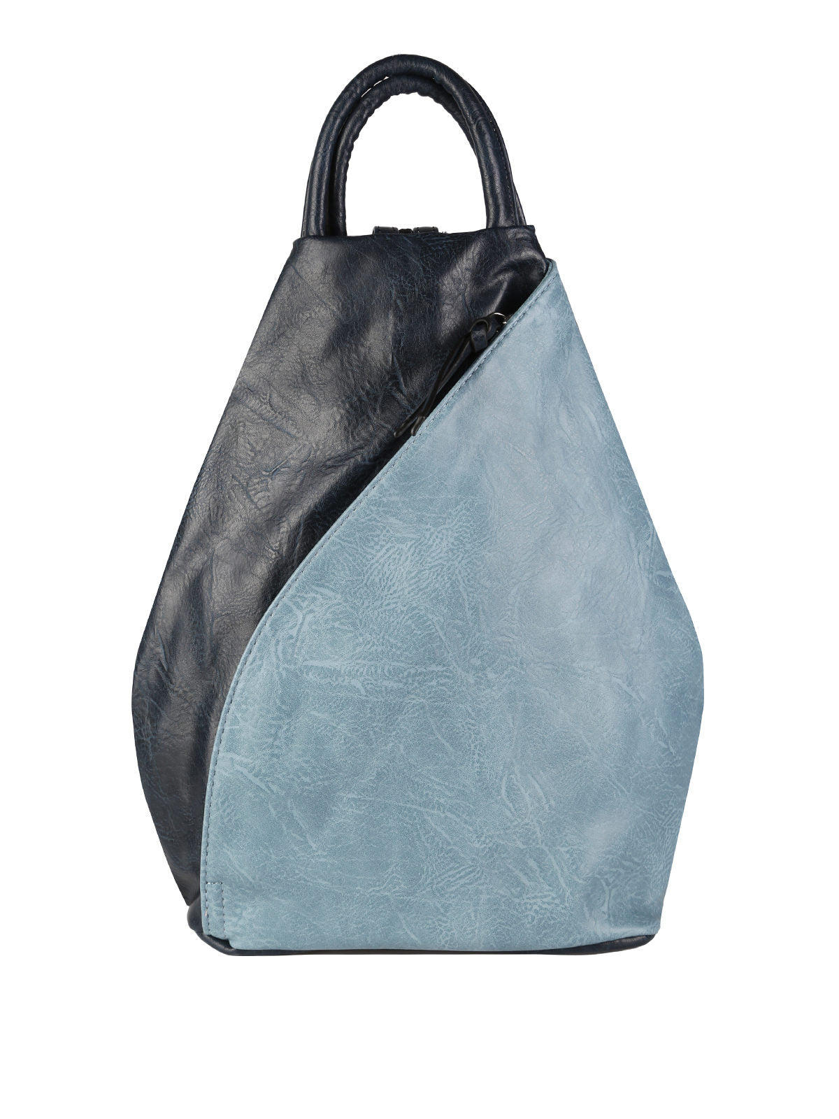 Zaino in ecopelle bicolore Solada — Azzurro