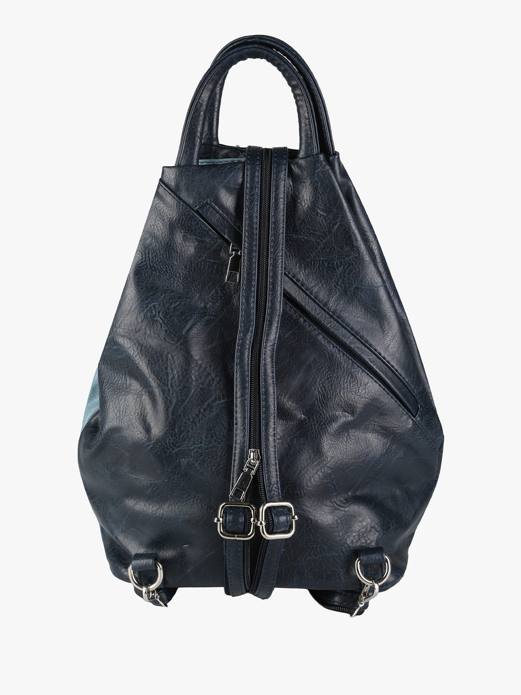 Zaino in ecopelle bicolore Solada — Azzurro