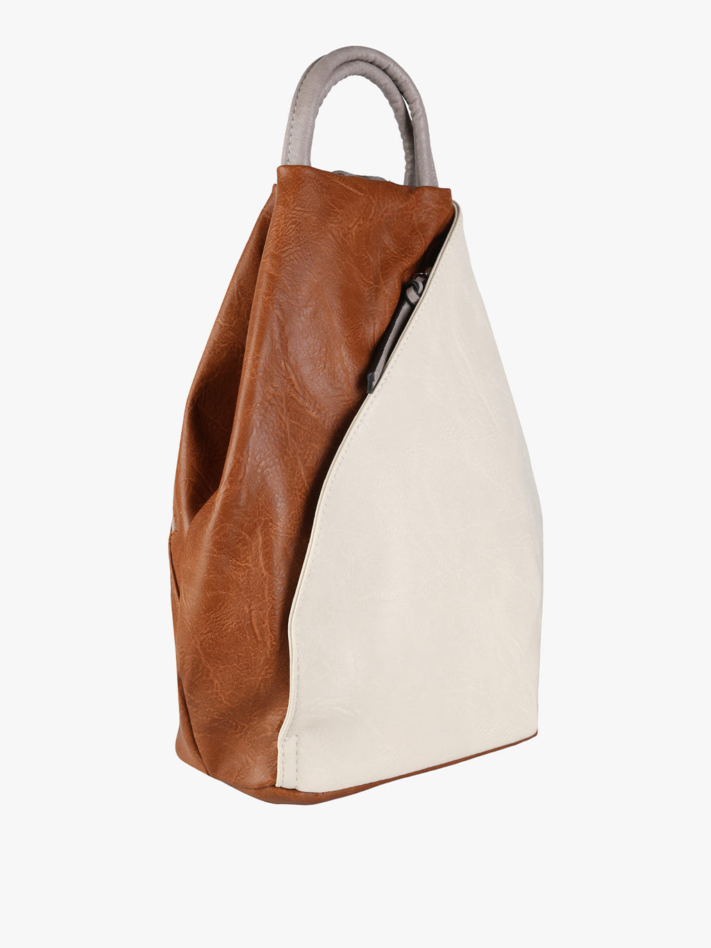 Zaino in ecopelle bicolore Solada — Beige