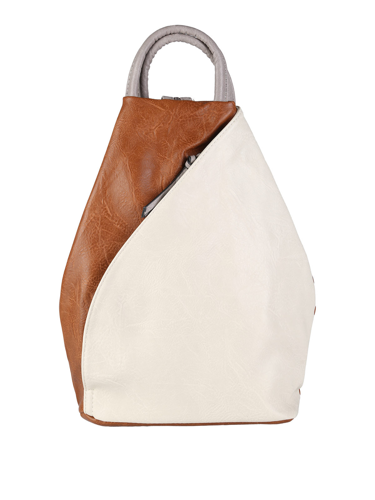 Zaino in ecopelle bicolore Solada — Beige
