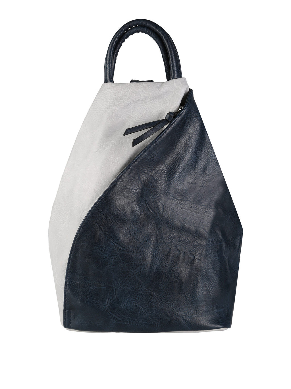 Zaino in ecopelle bicolore Solada — Blu scuro