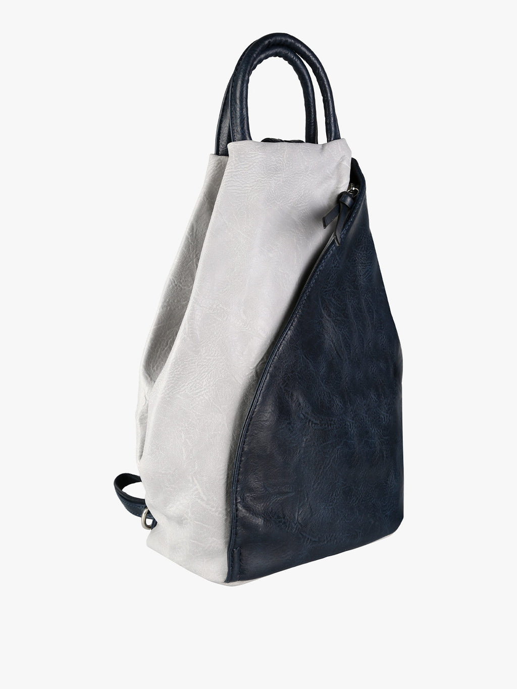 Zaino in ecopelle bicolore Solada — Blu scuro