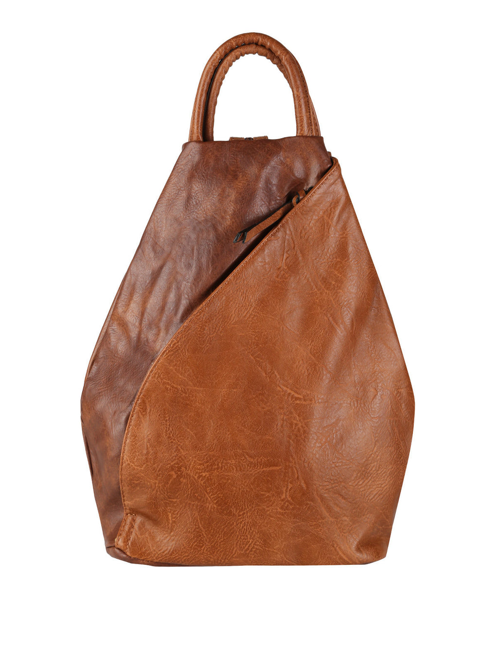 Zaino in ecopelle bicolore Solada — Marrone