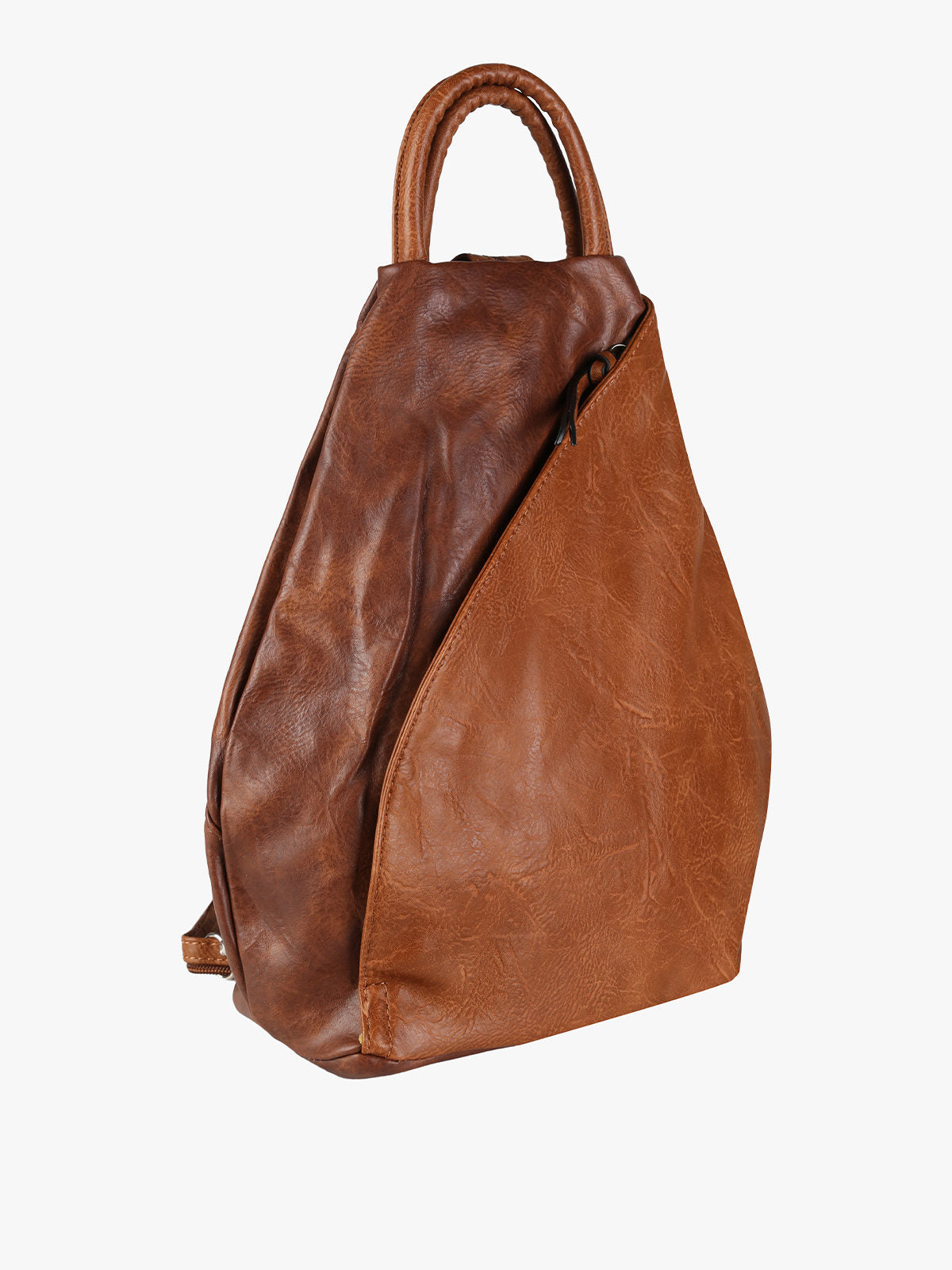 Zaino in ecopelle bicolore Solada — Marrone