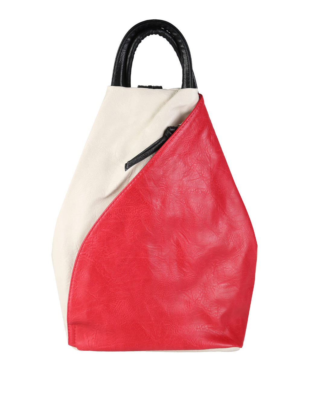 Zaino in ecopelle bicolore Solada — Rosso