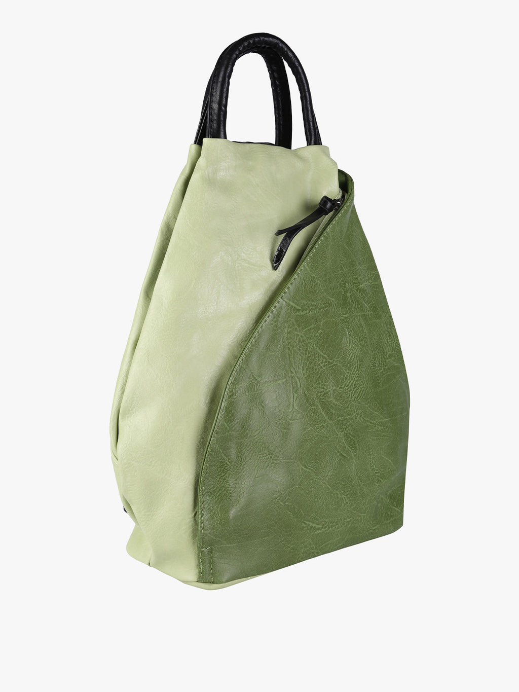 Zaino in ecopelle bicolore Solada — Verde