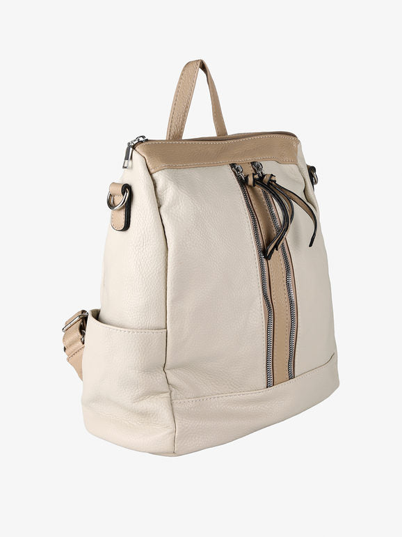 Zaino in ecopelle Solada — Beige - immagine 2