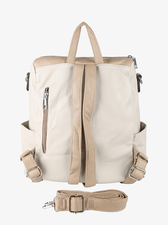 Zaino in ecopelle Solada — Beige - immagine 3