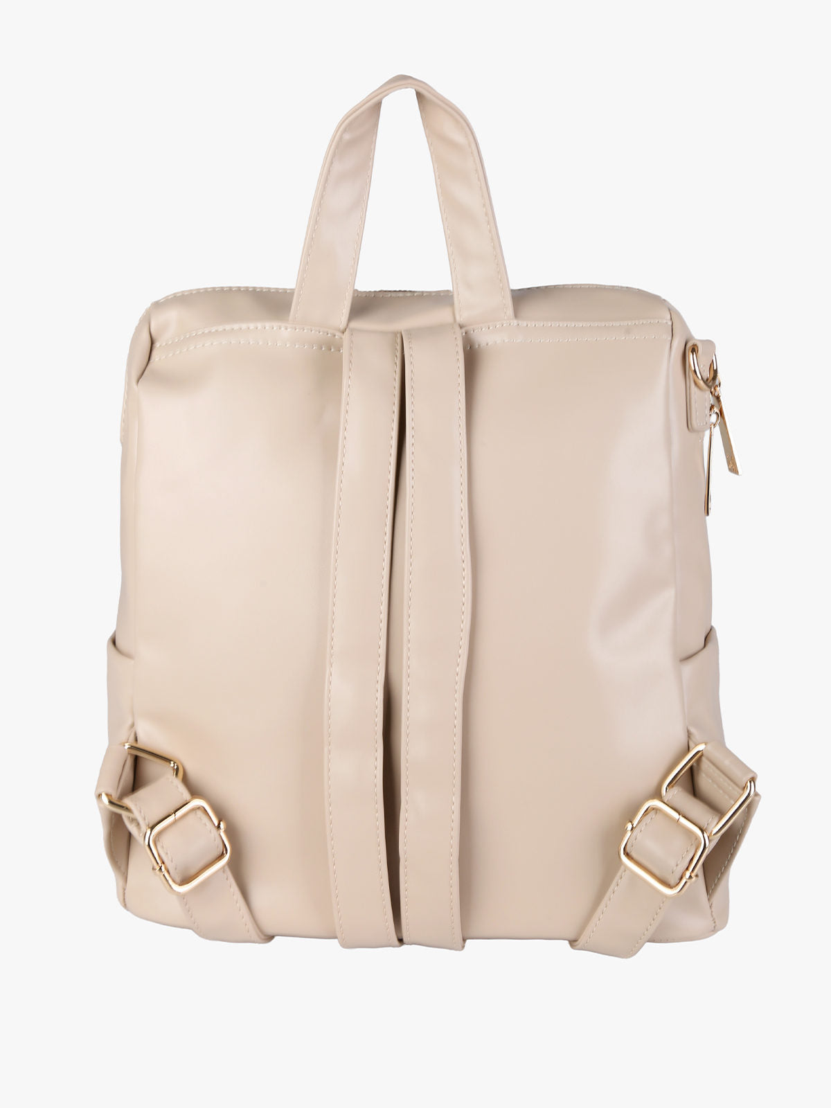 Zaino in ecopelle con monogramma Laura Biagiotti — Naturale