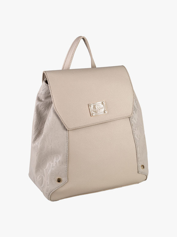 Zaino in ecopelle con patta Enrico Coveri Contemporary — Sabbia - immagine 2