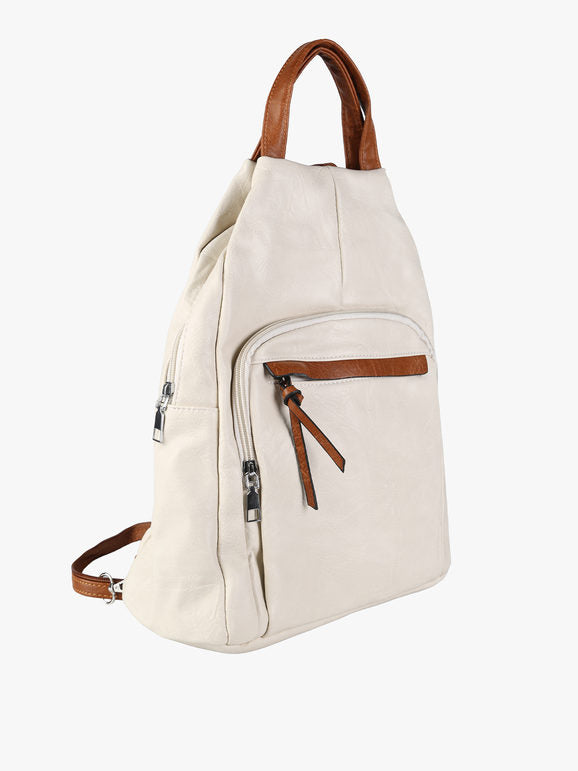 Zaino in ecopelle - beige Solada