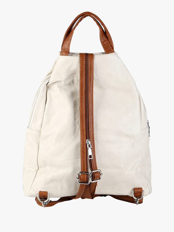 Zaino in ecopelle - beige Solada