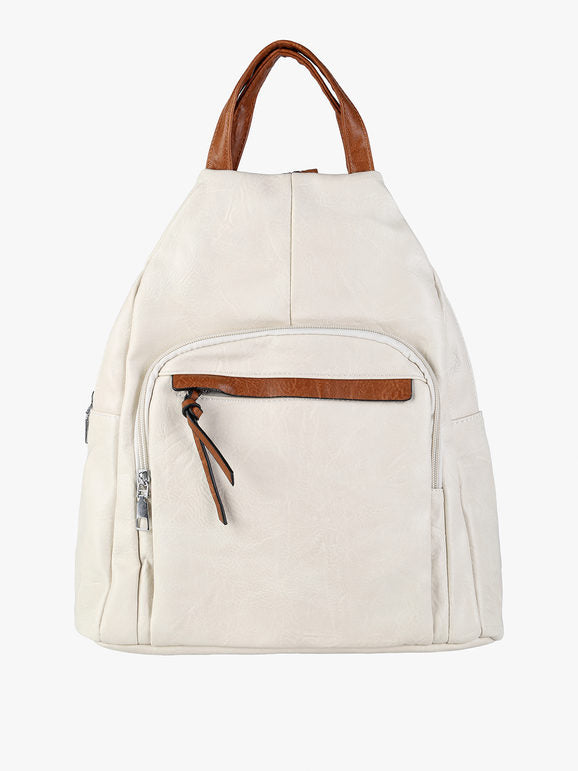 Zaino in ecopelle - beige Solada