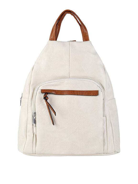 Zaino in ecopelle - beige Solada