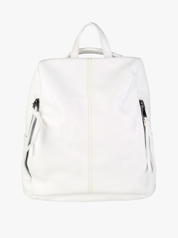 Zaino in ecopelle - bianco Solada