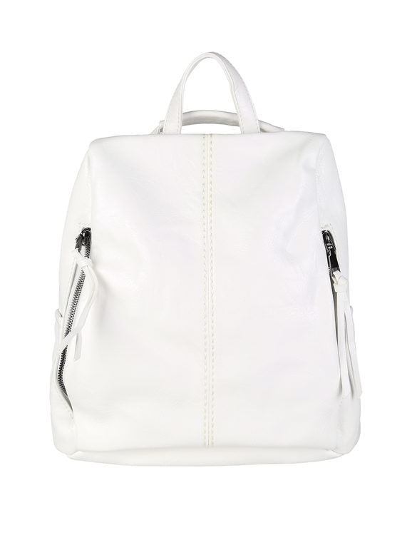 Zaino in ecopelle - bianco Solada