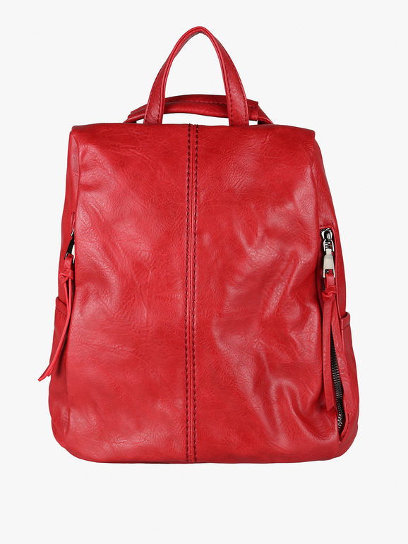 Zaino in ecopelle - rosso Solada