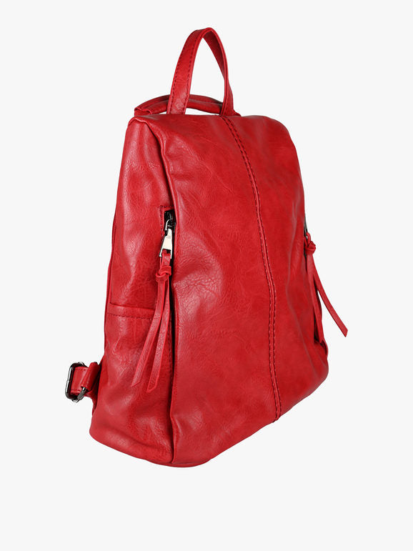 Zaino in ecopelle - rosso Solada